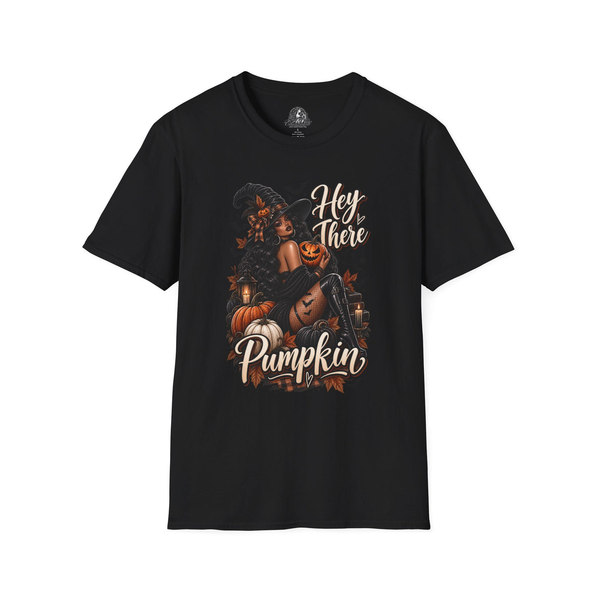 Hey There Pumpkin Halloween | Glam Ghost Design | Unisex Softstyle T-Shirt