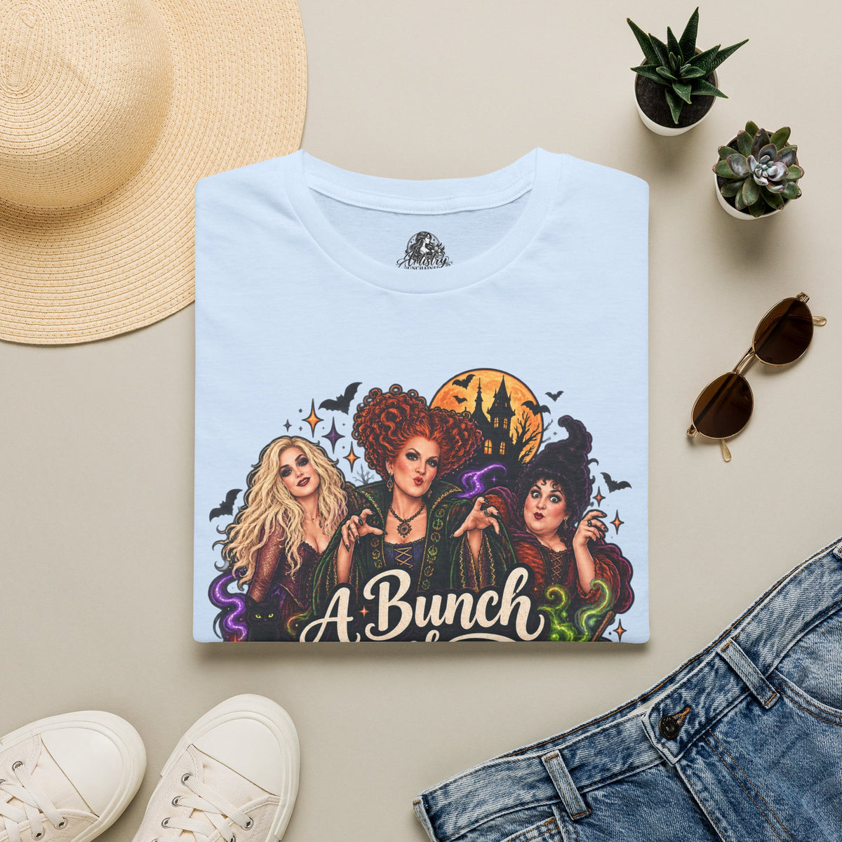 Bunch of Hocus Pocus Halloween | Glam Ghost Design | Unisex Softstyle T-Shirt