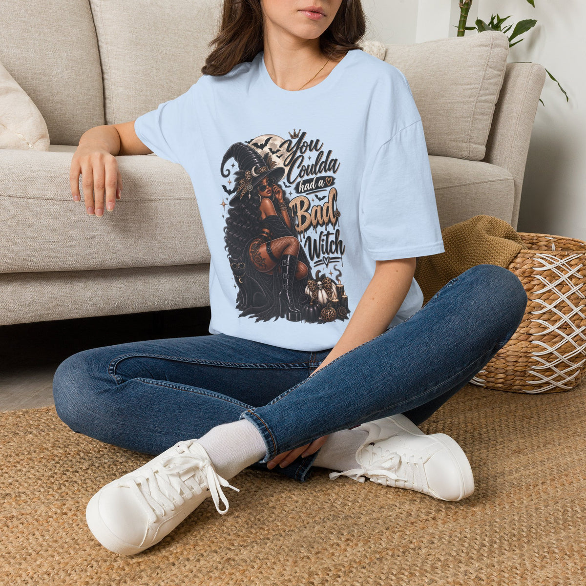 Bad Witch Halloween | Glam Ghost Design | Unisex Softstyle T-Shirt