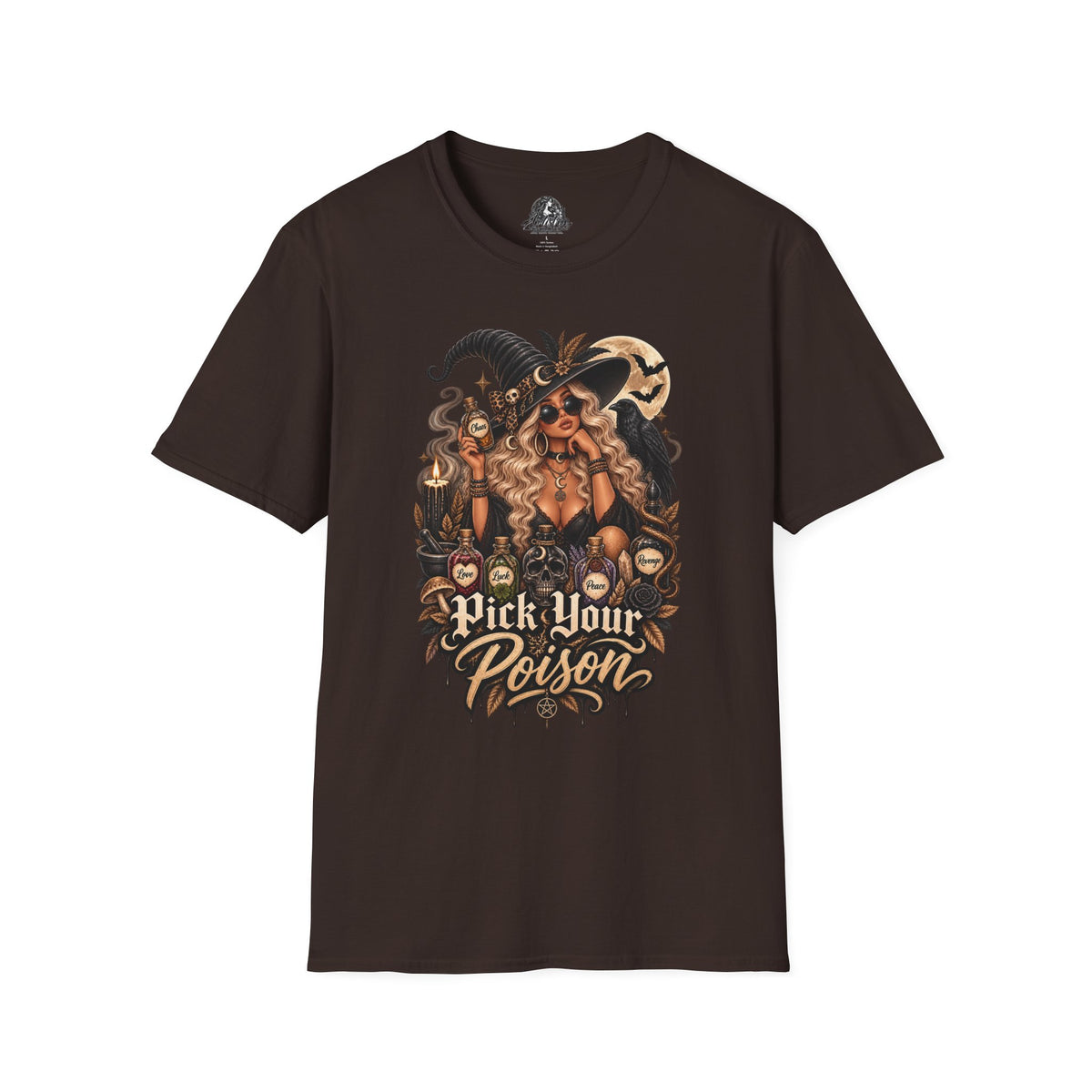 Pick Your Poison Halloween | Glam Ghost Design | Unisex Softstyle T-Shirt