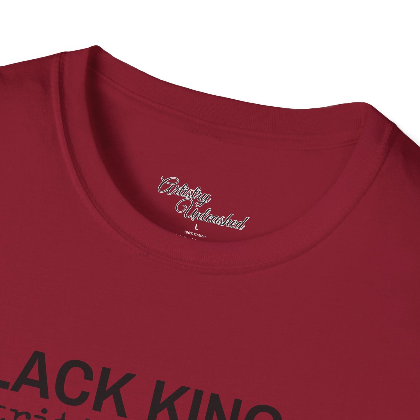 Black King Nutrition Facts Unisex Softstyle T-Shirt