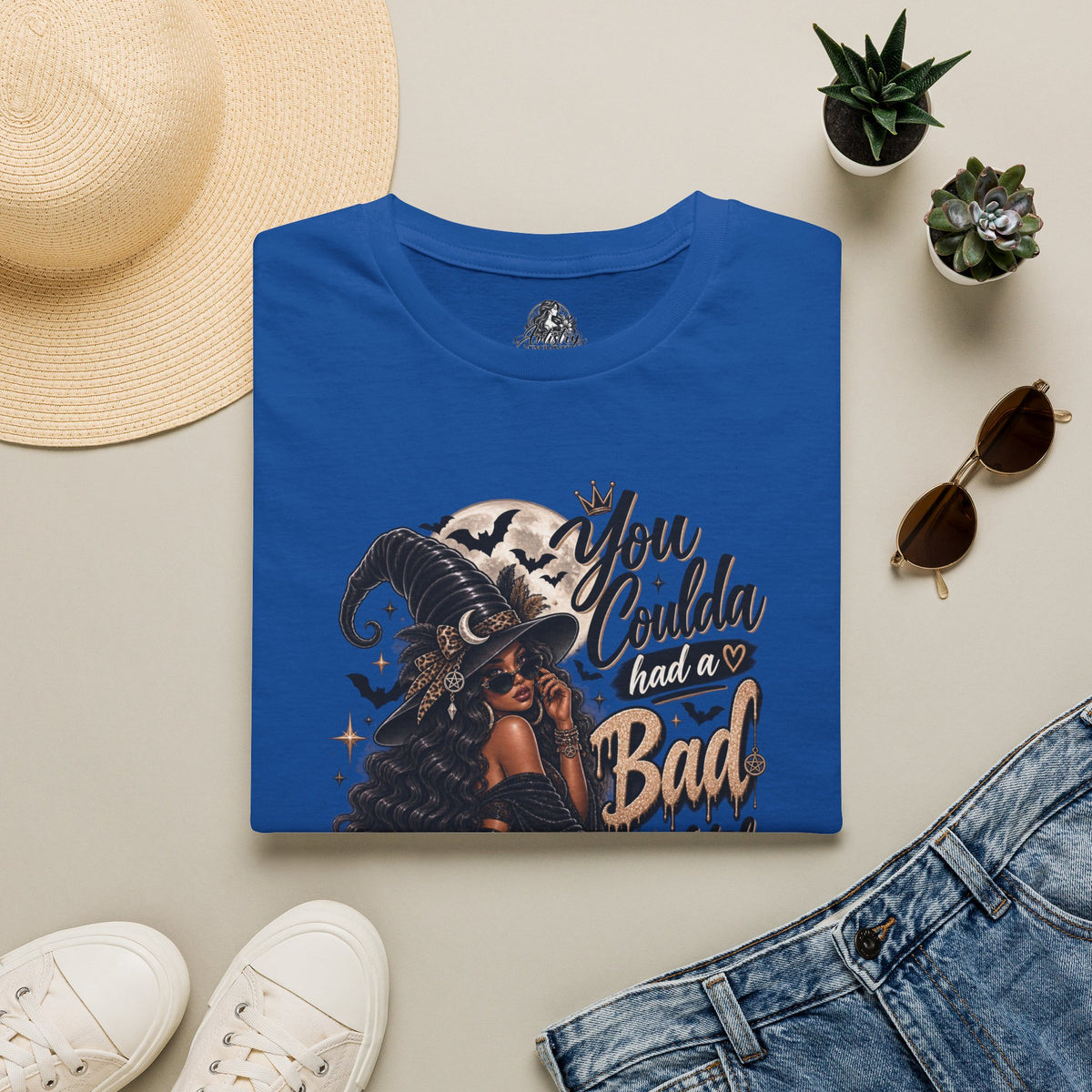 Bad Witch Halloween | Glam Ghost Design | Unisex Softstyle T-Shirt