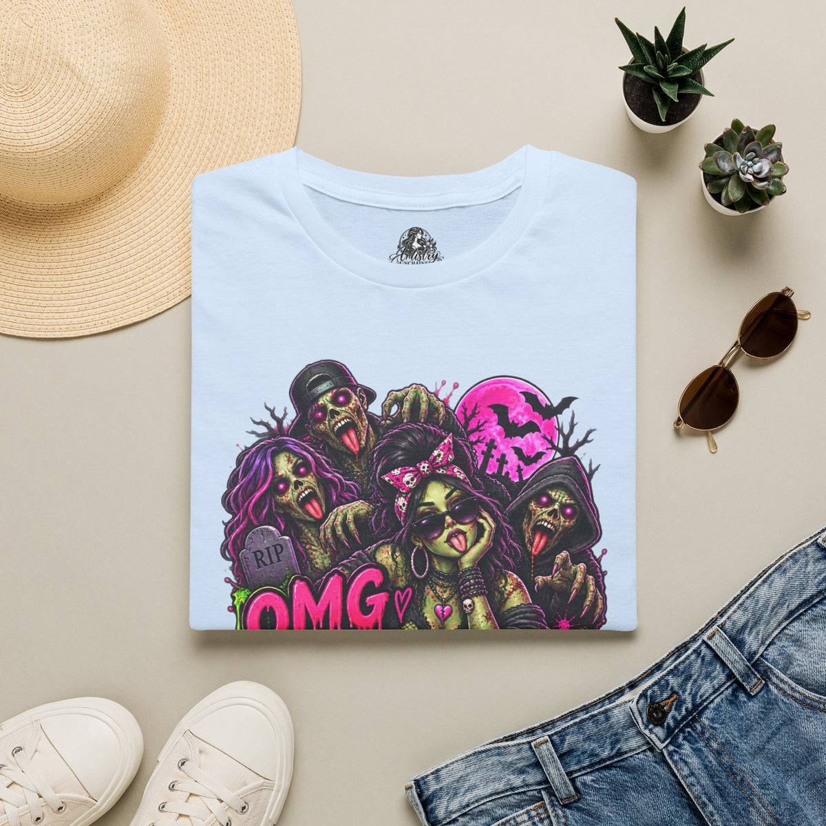 Literally Dead Halloween | Glam Ghost Design | Unisex Softstyle T-Shirt