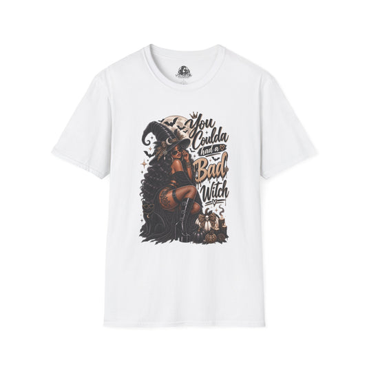 Bad Witch Halloween | Glam Ghost Design | Unisex Softstyle T-Shirt