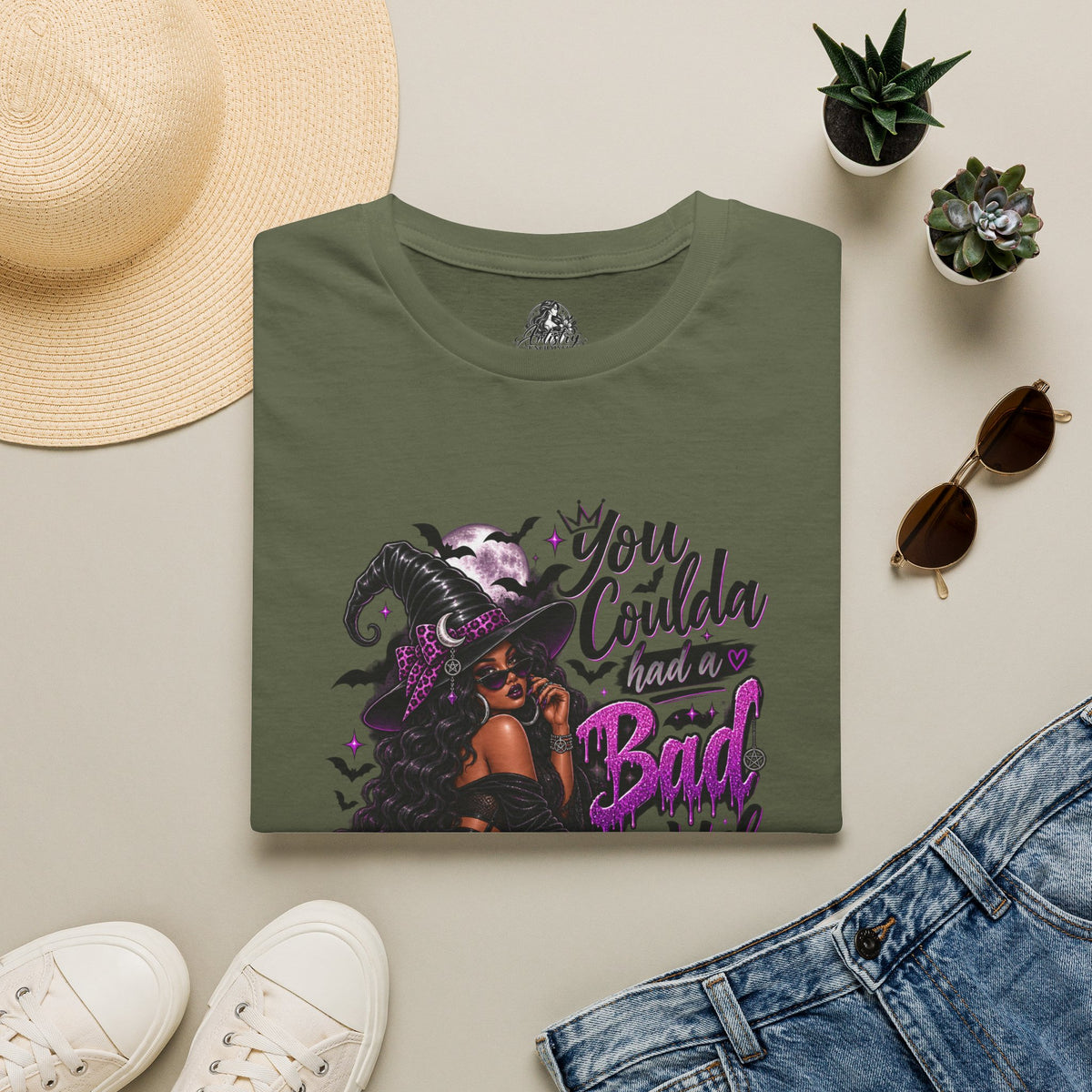 Bad Witch Halloween | Glam Ghost Design | Unisex Softstyle T-Shirt