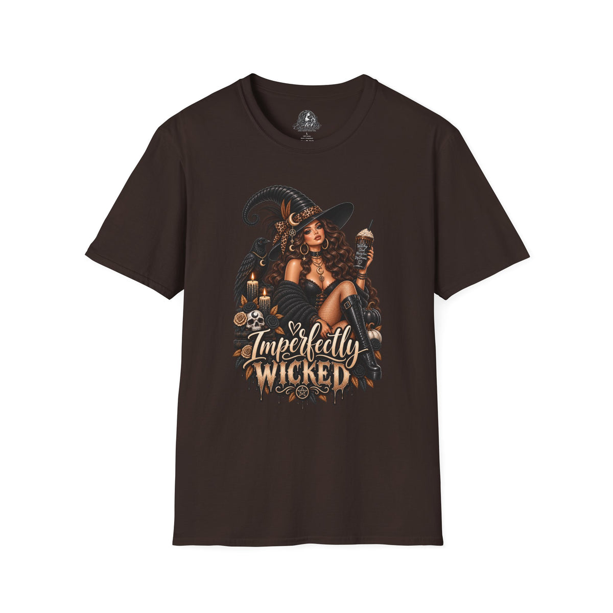 Imperfectly Wicked Halloween | Glam Ghost Design | Unisex Softstyle T-Shirt