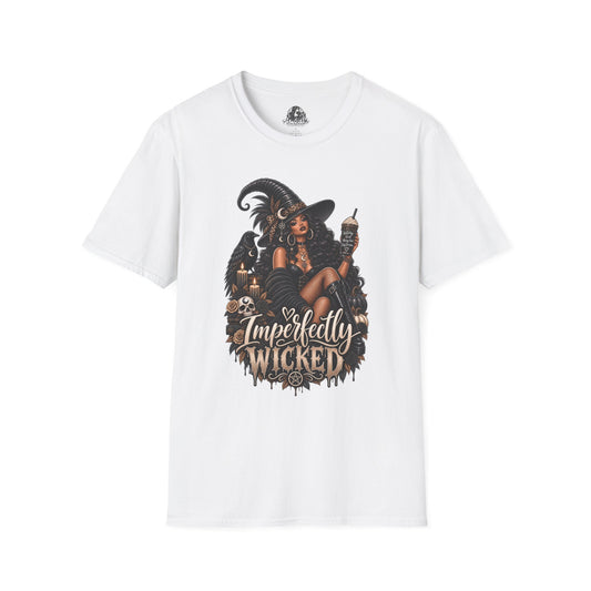 Imperfectly Wicked Halloween | Glam Ghost Design | Unisex Softstyle T-Shirt