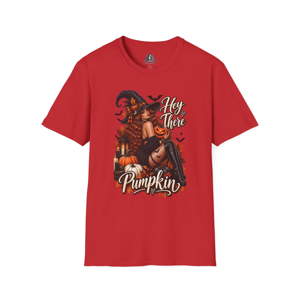 Hey There Pumpkin Halloween | Glam Ghost Design | Unisex Softstyle T-Shirt