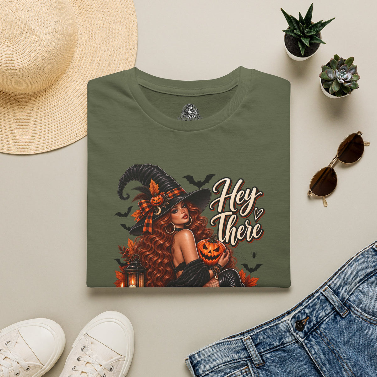 Hey There Pumpkin Halloween | Glam Ghost Design | Unisex Softstyle T-Shirt