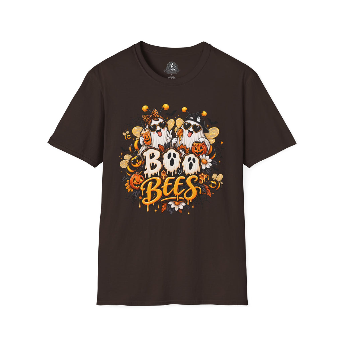 Boo Bees Halloween | Glam Ghost Design | Unisex Softstyle T-Shirt