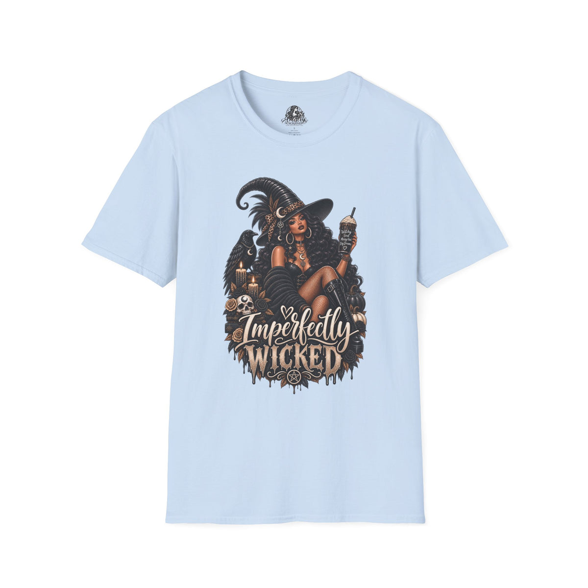 Imperfectly Wicked Halloween | Glam Ghost Design | Unisex Softstyle T-Shirt