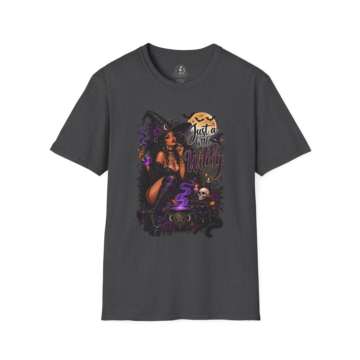 A Little Witchy Halloween | Glam Ghost Design | Unisex Softstyle T-Shirt
