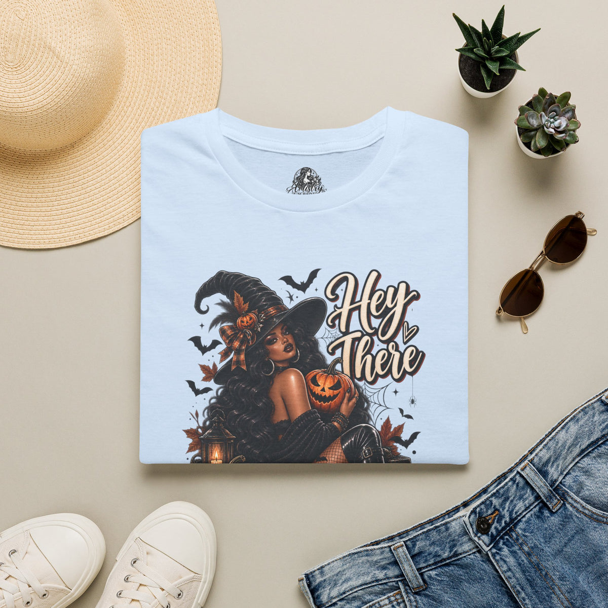 Hey There Pumpkin Halloween | Glam Ghost Design | Unisex Softstyle T-Shirt