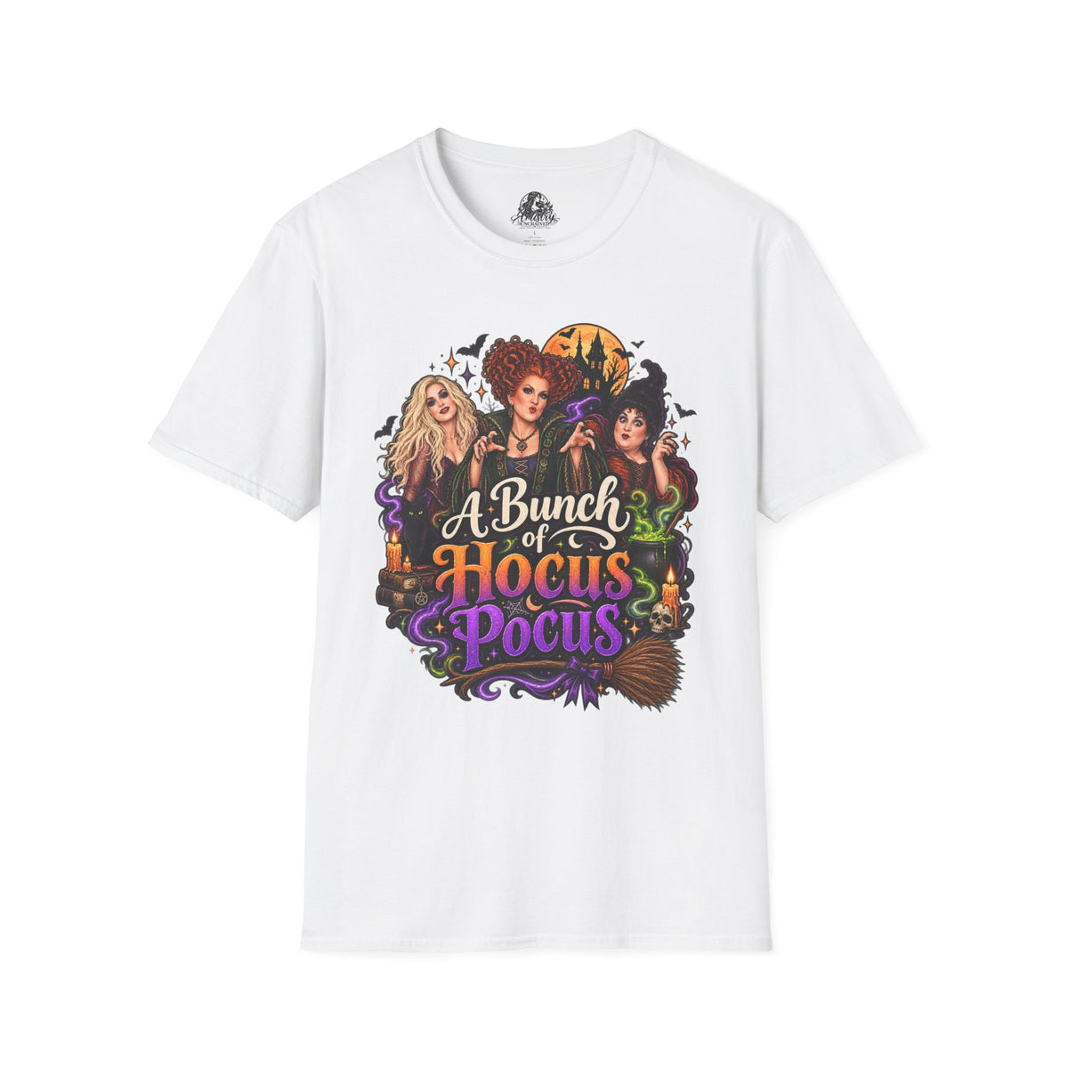 Bunch of Hocus Pocus Halloween | Glam Ghost Design | Unisex Softstyle T-Shirt