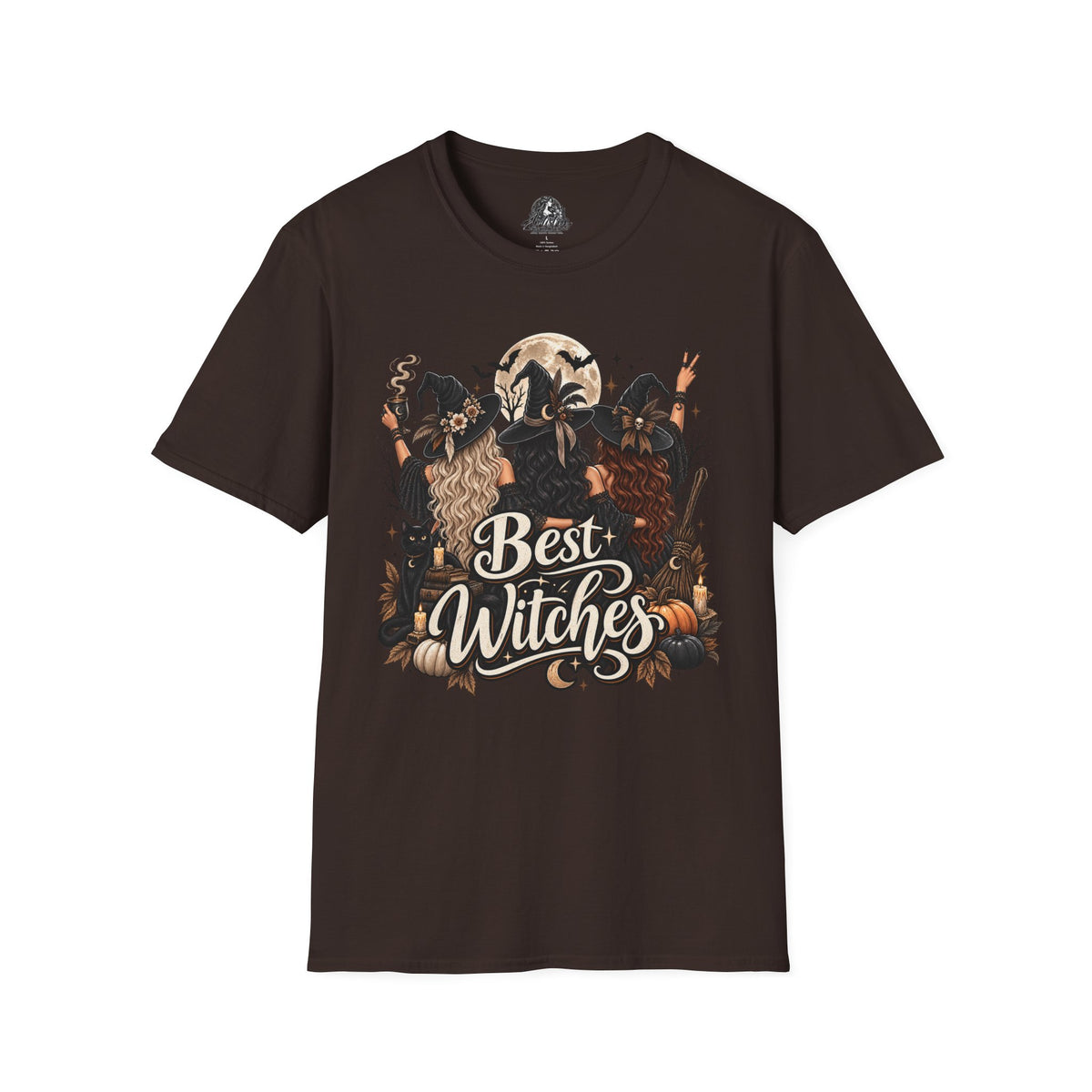 Best Witches Halloween | Glam Ghost Design | Unisex Softstyle T-Shirt