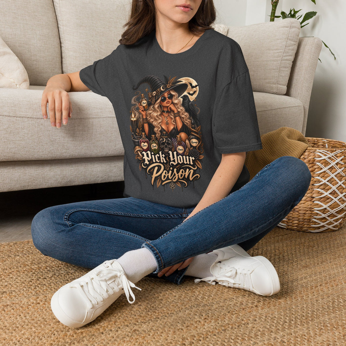 Pick Your Poison Halloween | Glam Ghost Design | Unisex Softstyle T-Shirt