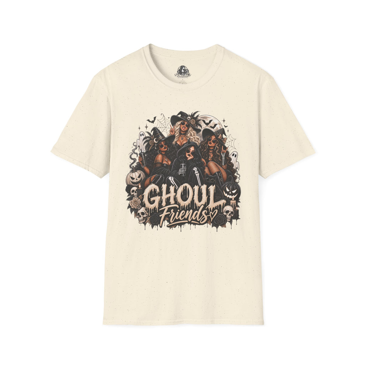 Ghoul Friends Halloween | Glam Ghost Design | Unisex Softstyle T-Shirt