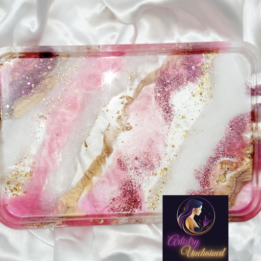 Pink Resin Tray