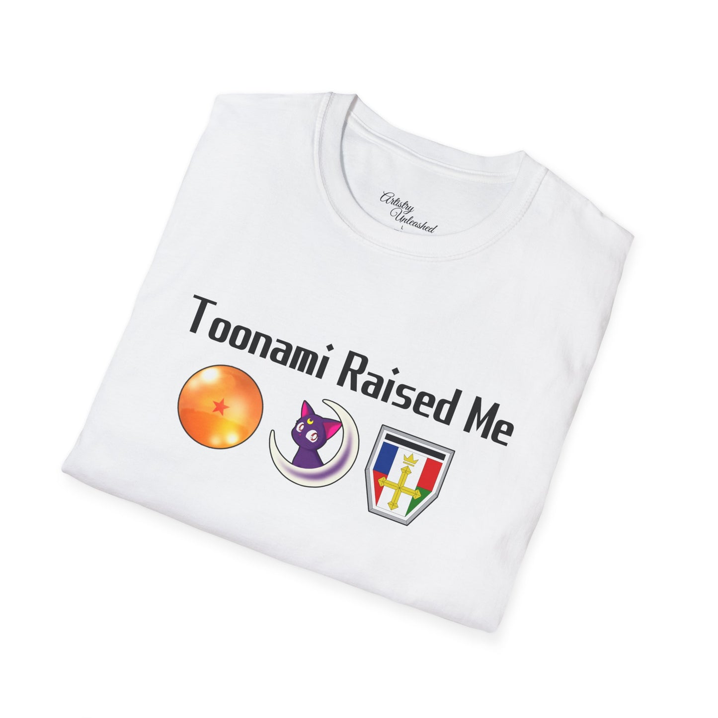 Toonami Raised Me Black Unisex Softstyle T-Shirt