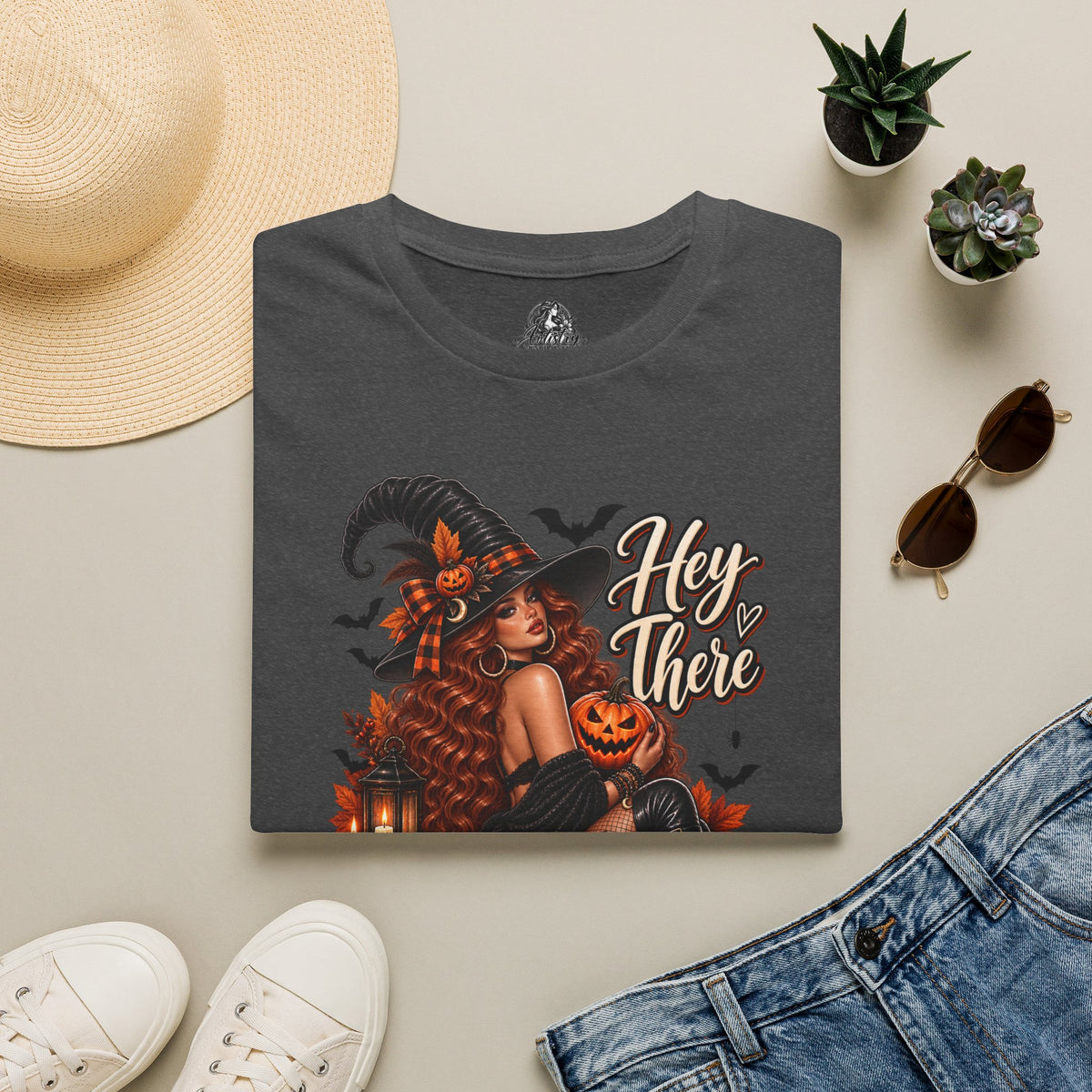 Hey There Pumpkin Halloween | Glam Ghost Design | Unisex Softstyle T-Shirt