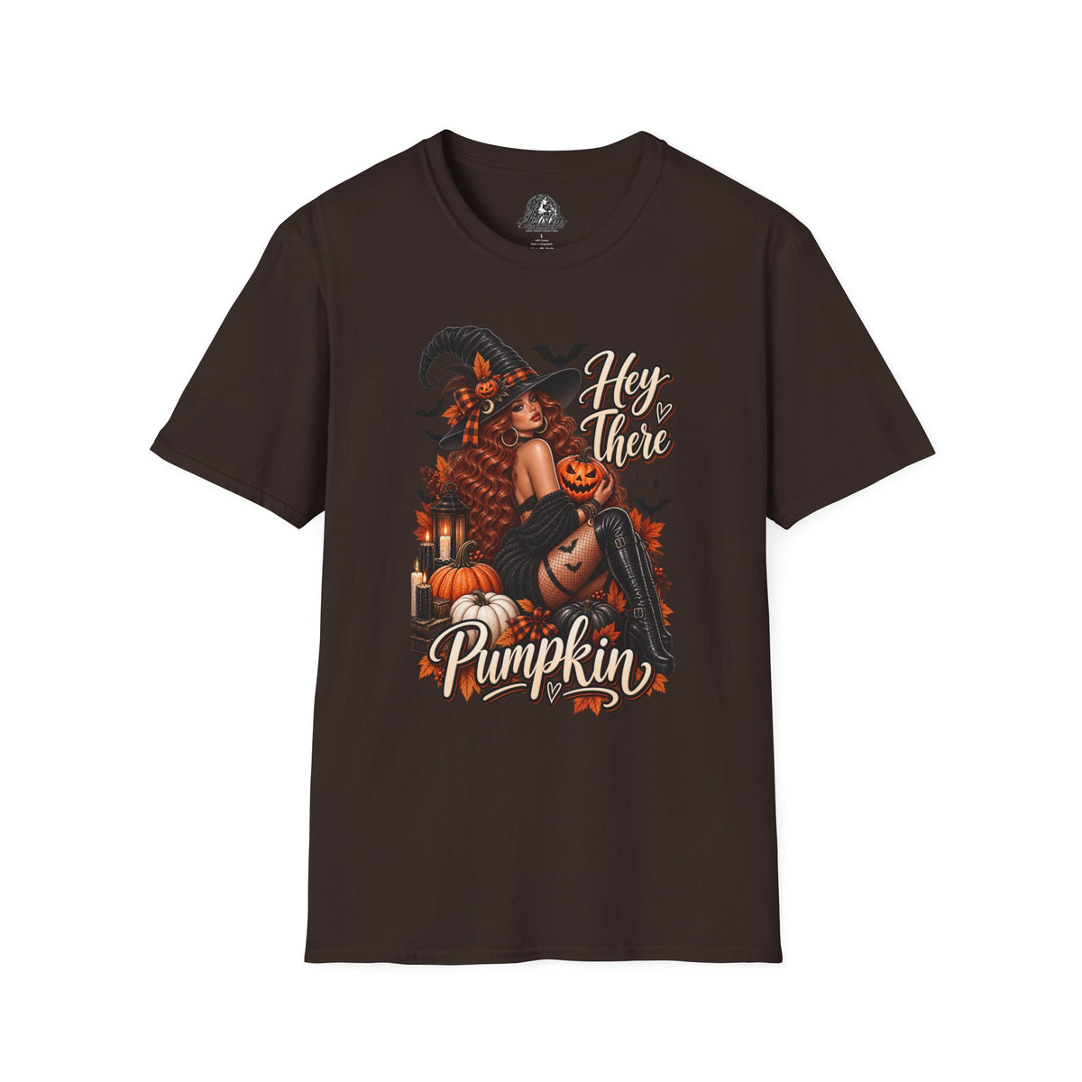 Hey There Pumpkin Halloween | Glam Ghost Design | Unisex Softstyle T-Shirt