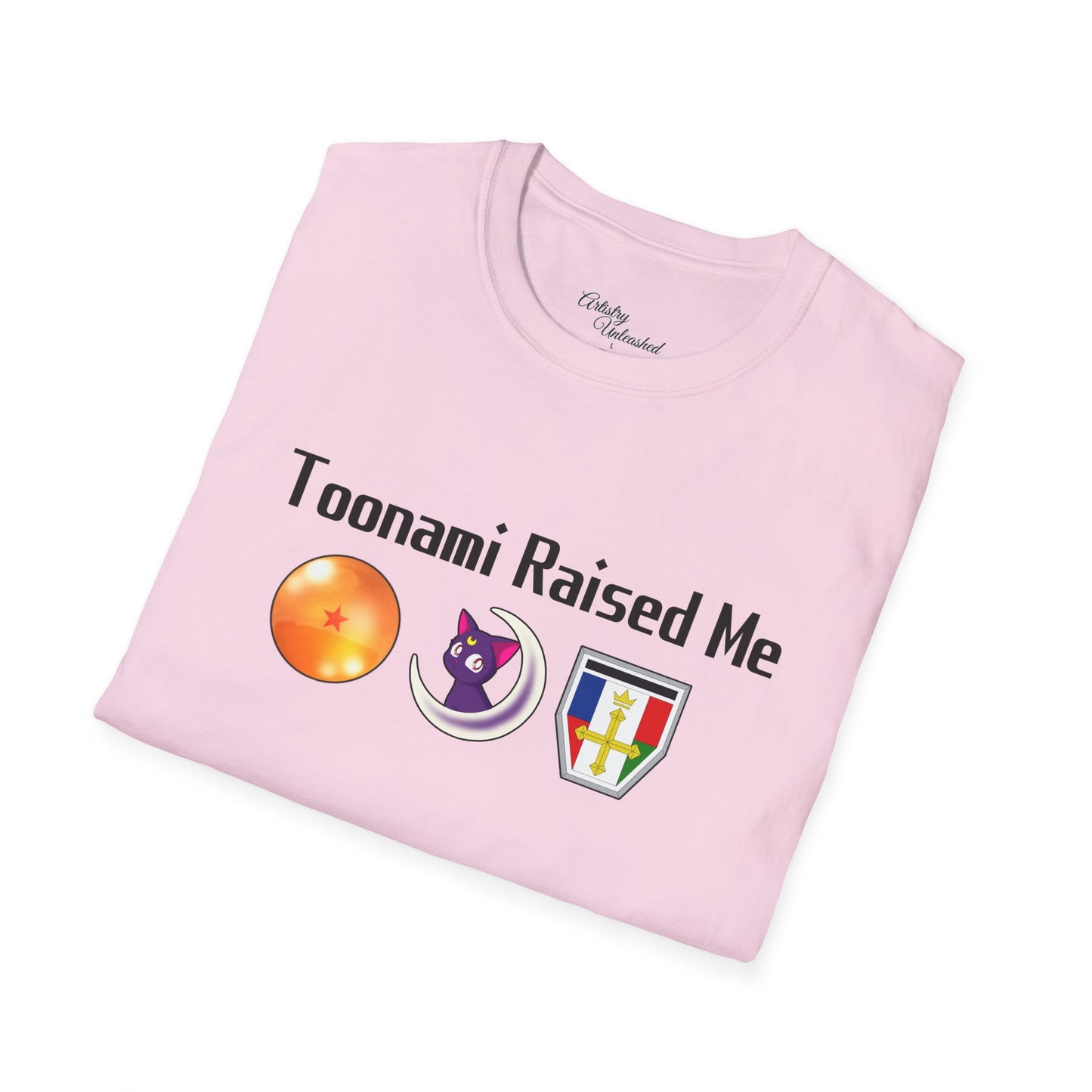 Toonami Raised Me Black Unisex Softstyle T-Shirt