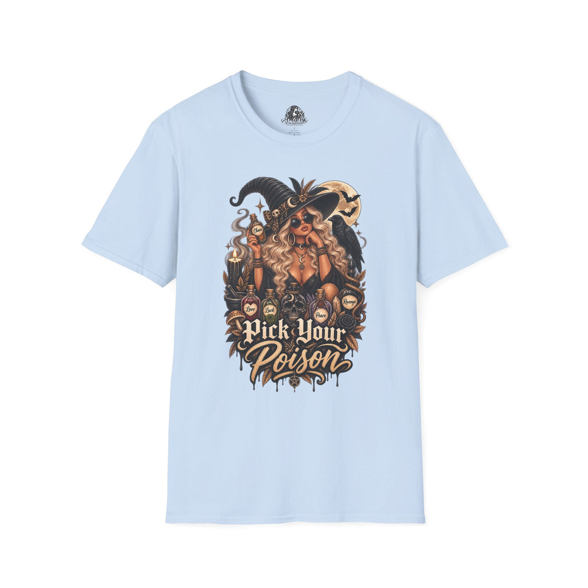 Pick Your Poison Halloween | Glam Ghost Design | Unisex Softstyle T-Shirt