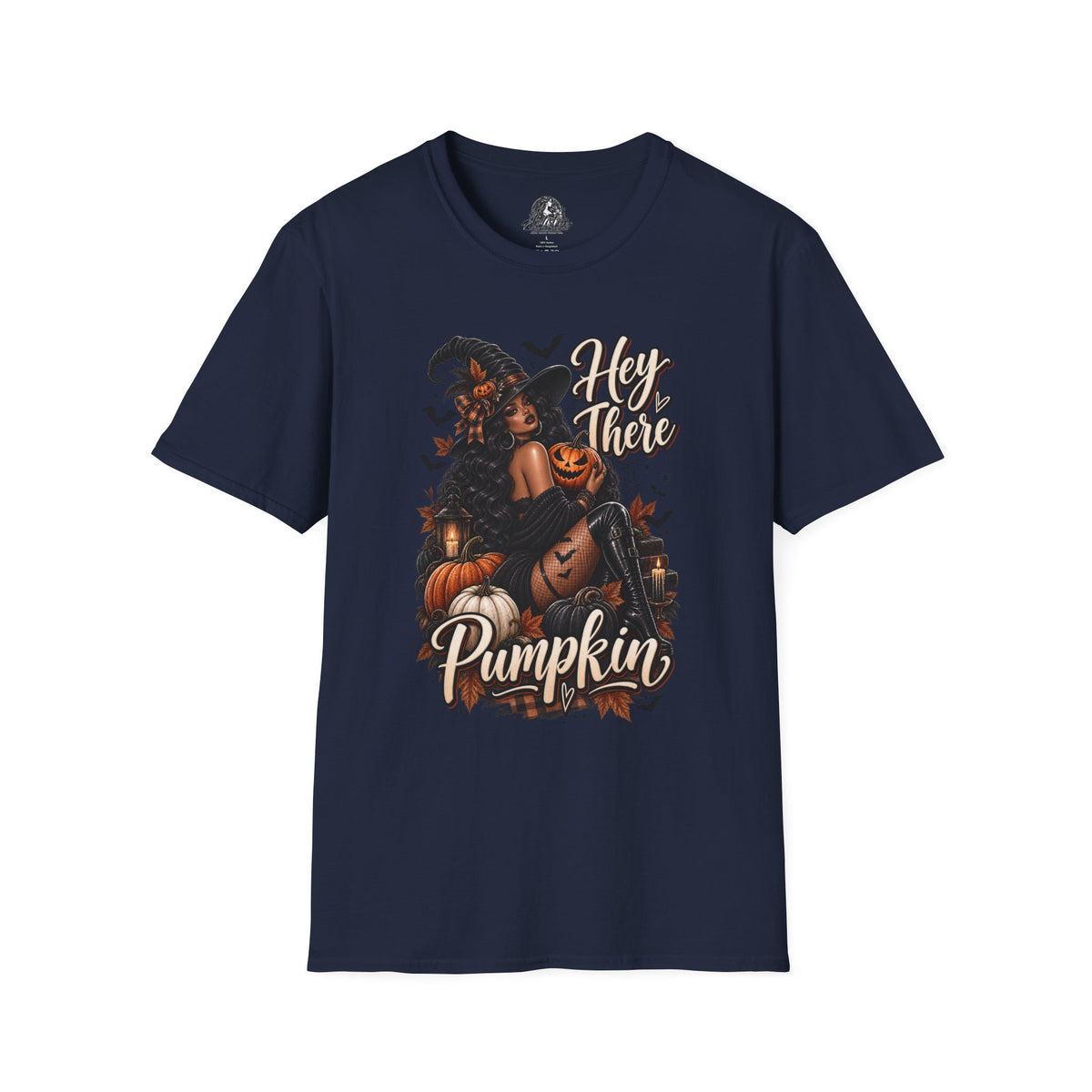 Hey There Pumpkin Halloween | Glam Ghost Design | Unisex Softstyle T-Shirt