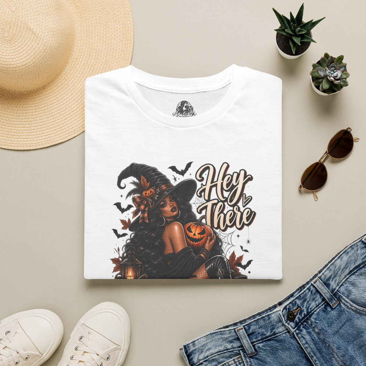 Hey There Pumpkin Halloween | Glam Ghost Design | Unisex Softstyle T-Shirt
