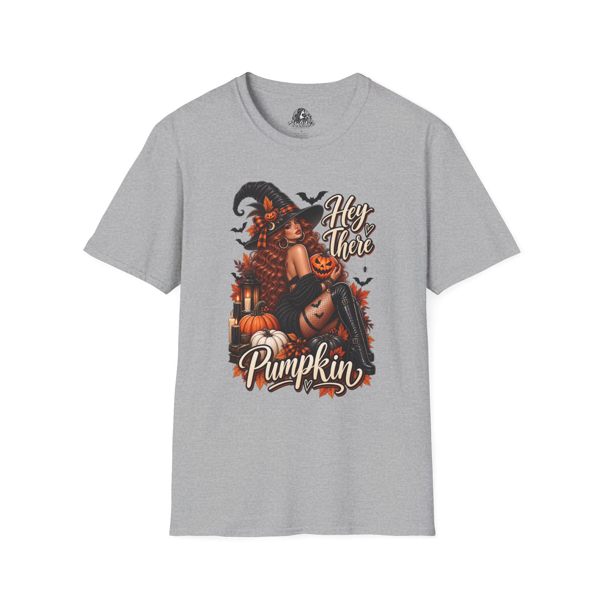 Hey There Pumpkin Halloween | Glam Ghost Design | Unisex Softstyle T-Shirt
