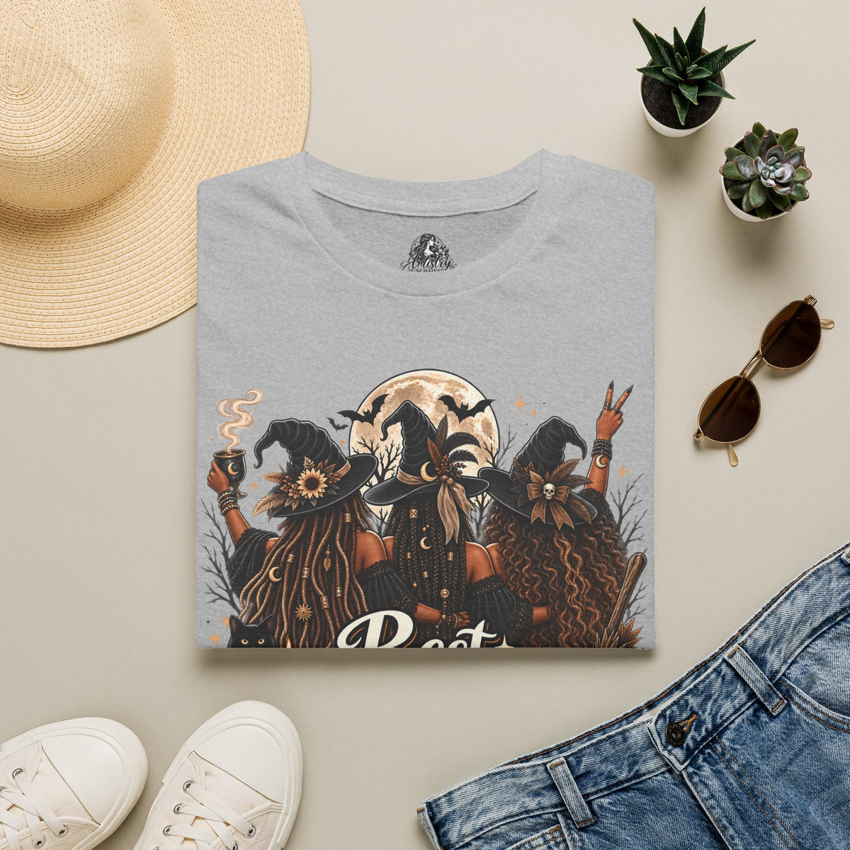 Best Witches Halloween | Glam Ghost Design | Unisex Softstyle T-Shirt