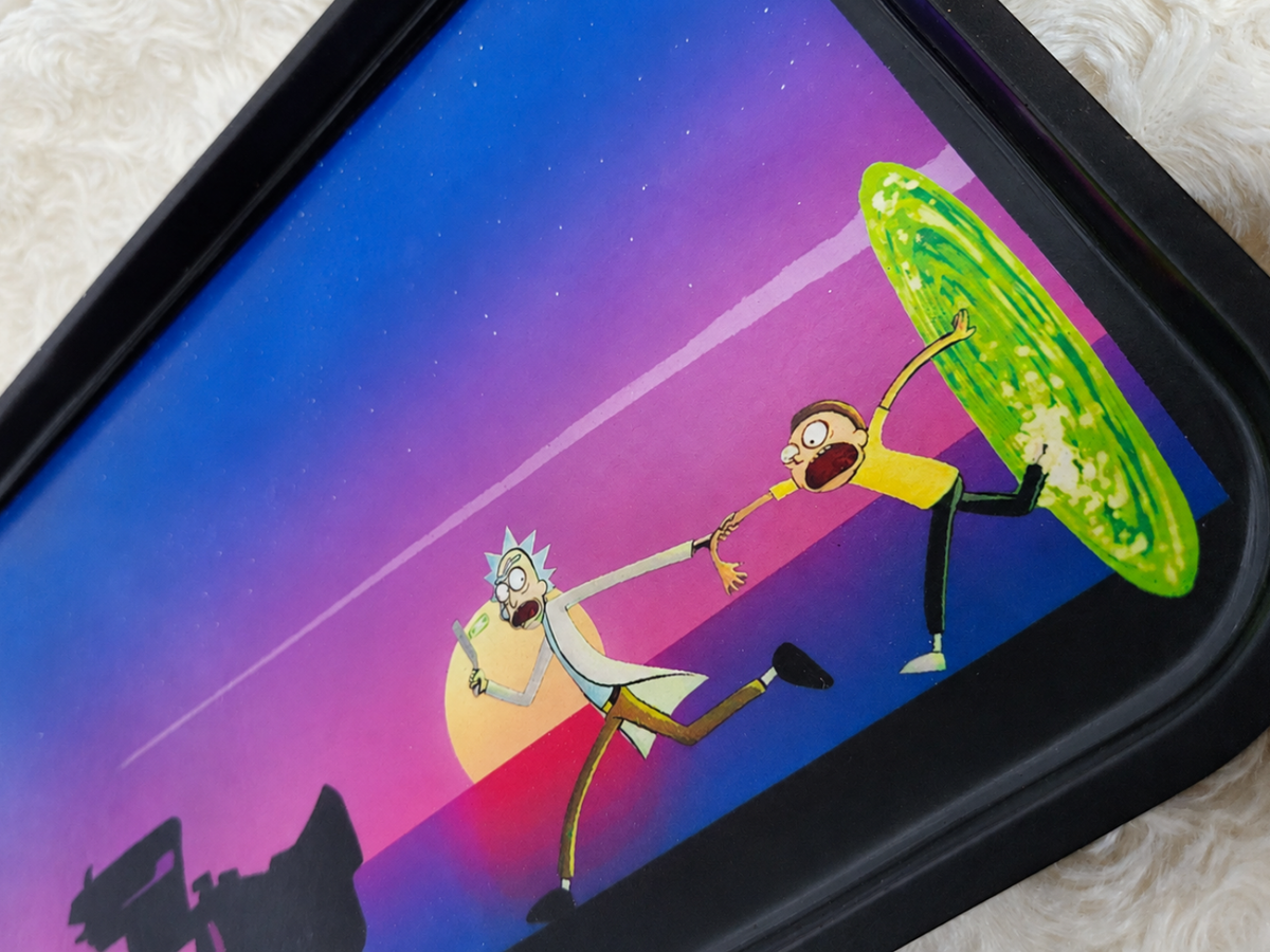 Retro Sci-Fi Sunset Resin Tray | Handmade Catchall Tray | Sunset Vanity Organizer | Pop Culture Inspired Home Décor | 10" x 6" (Copy)