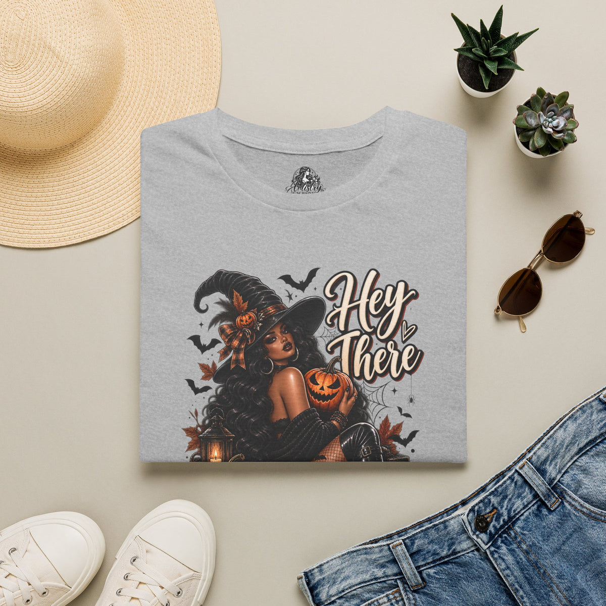 Hey There Pumpkin Halloween | Glam Ghost Design | Unisex Softstyle T-Shirt
