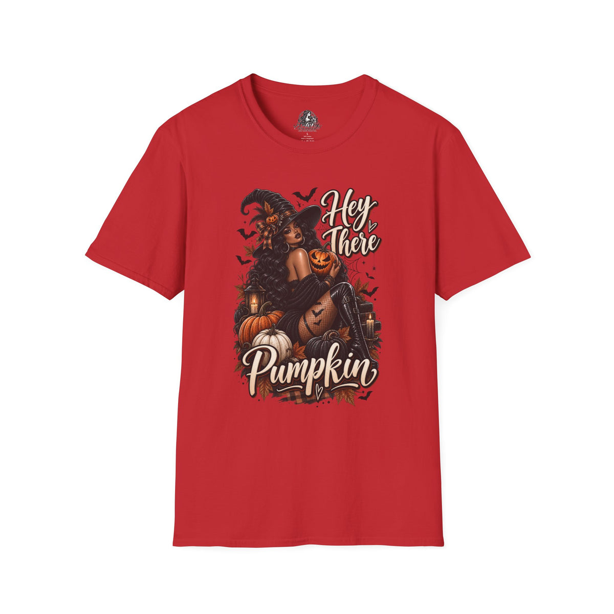 Hey There Pumpkin Halloween | Glam Ghost Design | Unisex Softstyle T-Shirt