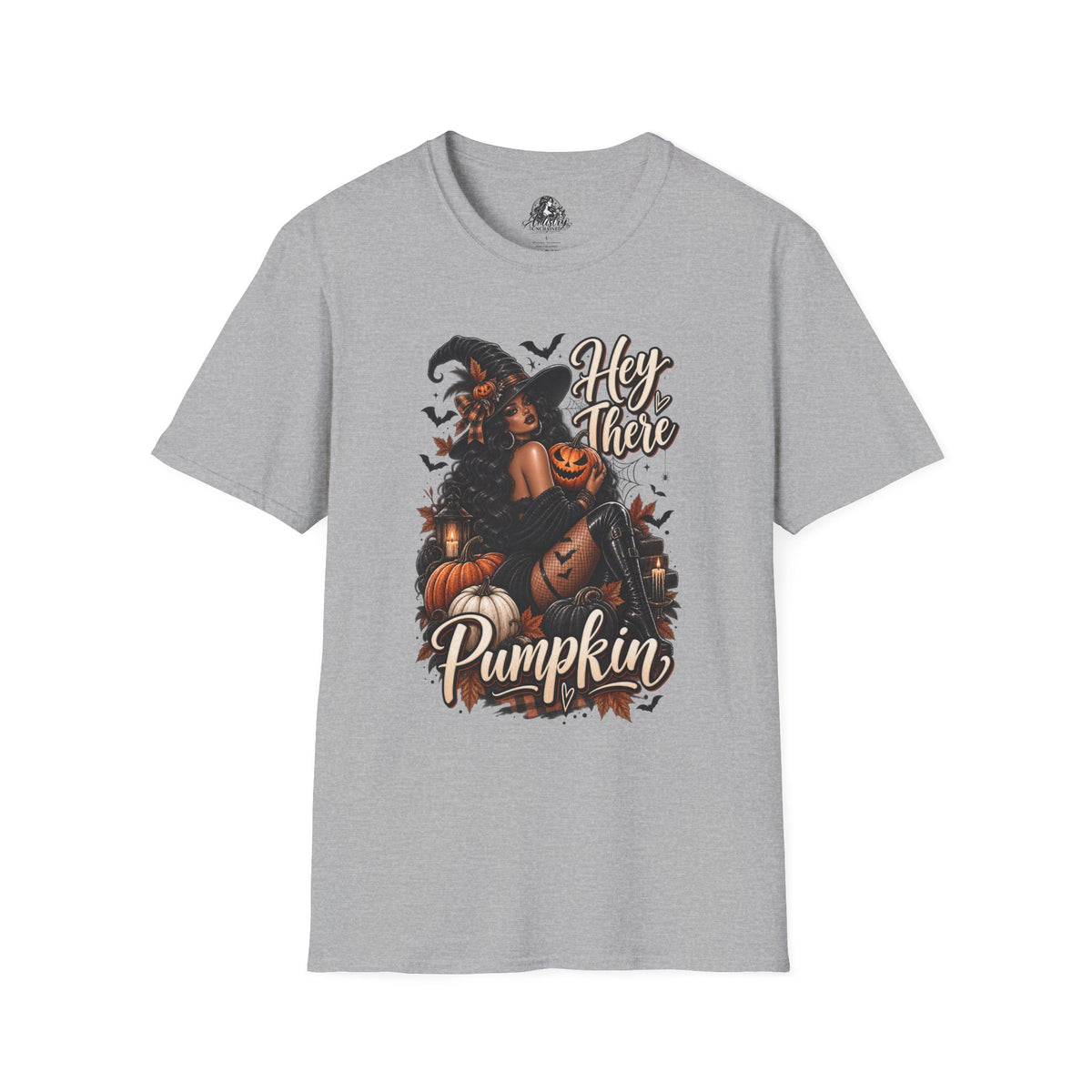 Hey There Pumpkin Halloween | Glam Ghost Design | Unisex Softstyle T-Shirt