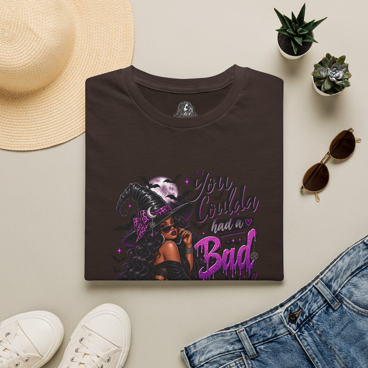 Bad Witch Halloween | Glam Ghost Design | Unisex Softstyle T-Shirt
