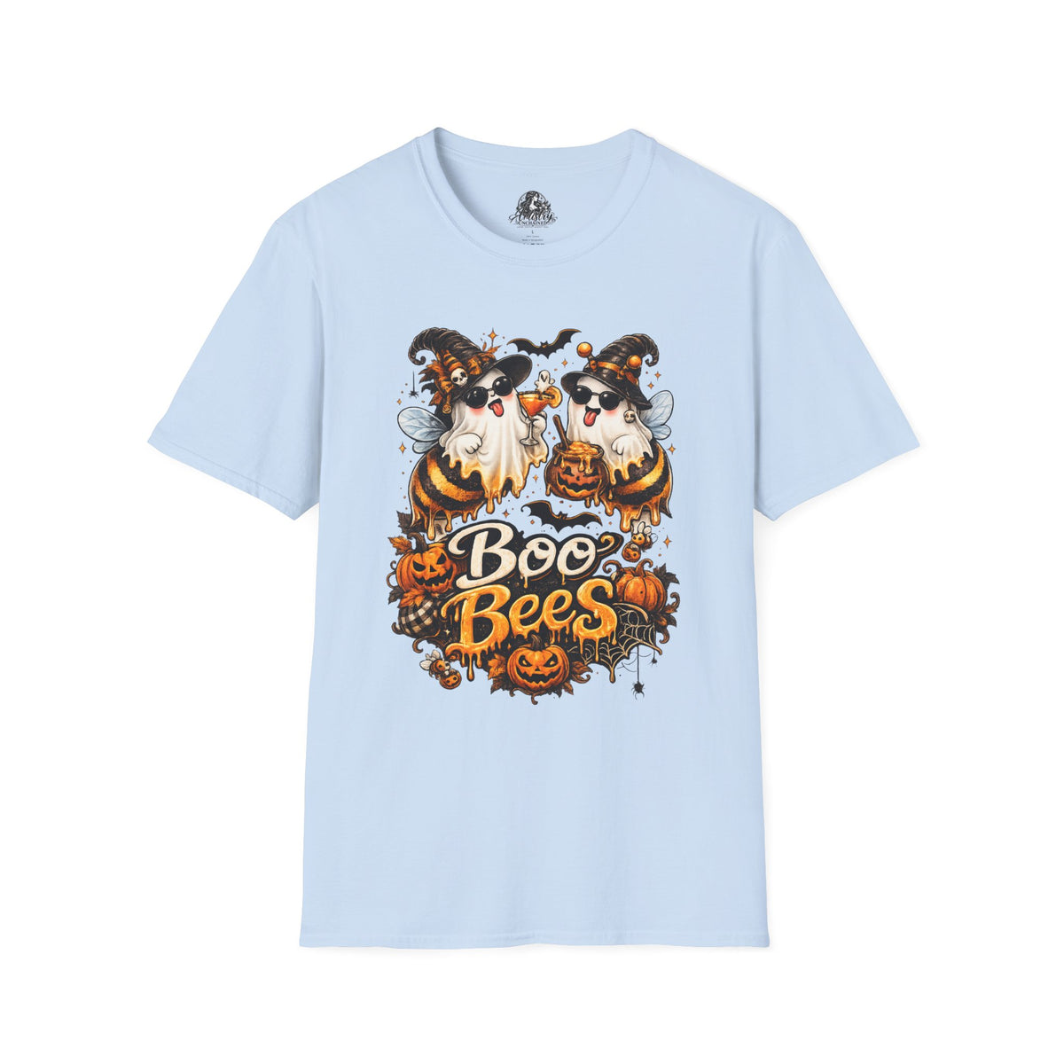 Boo Bees Halloween | Glam Ghost Design | Unisex Softstyle T-Shirt
