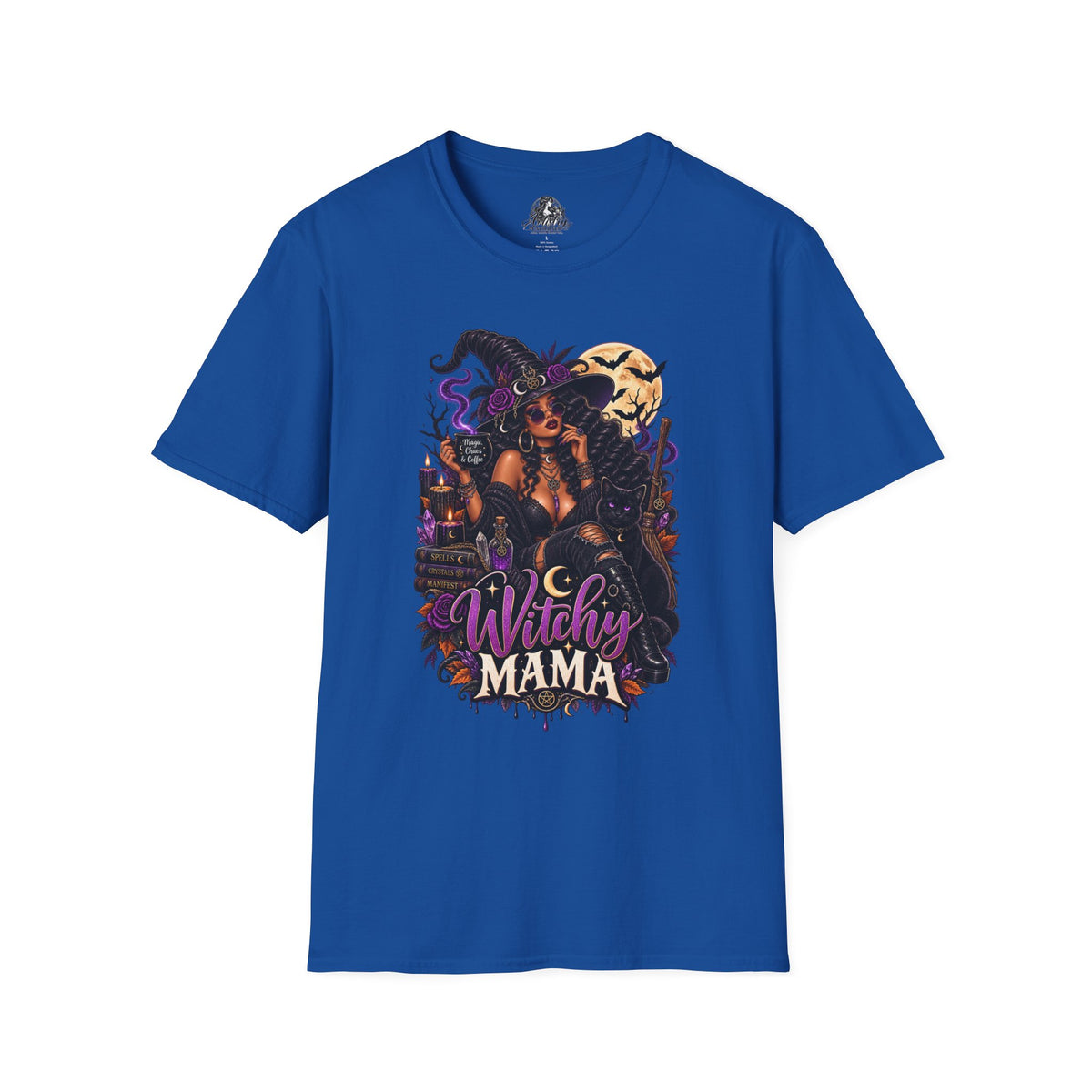 Witchy Mama Halloween | Glam Ghost Design | Unisex Softstyle T-Shirt