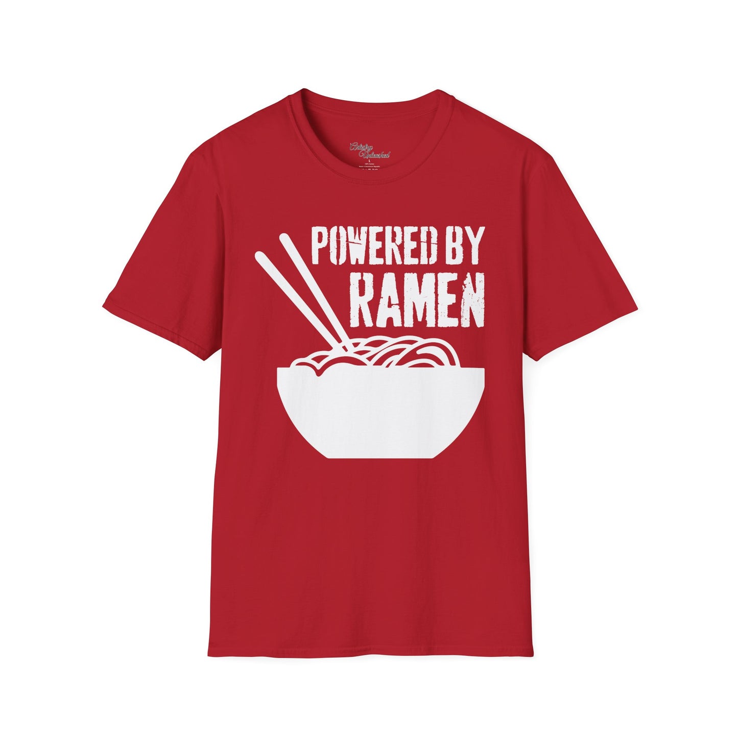 Powered by Ramen White Unisex Softstyle T-Shirt