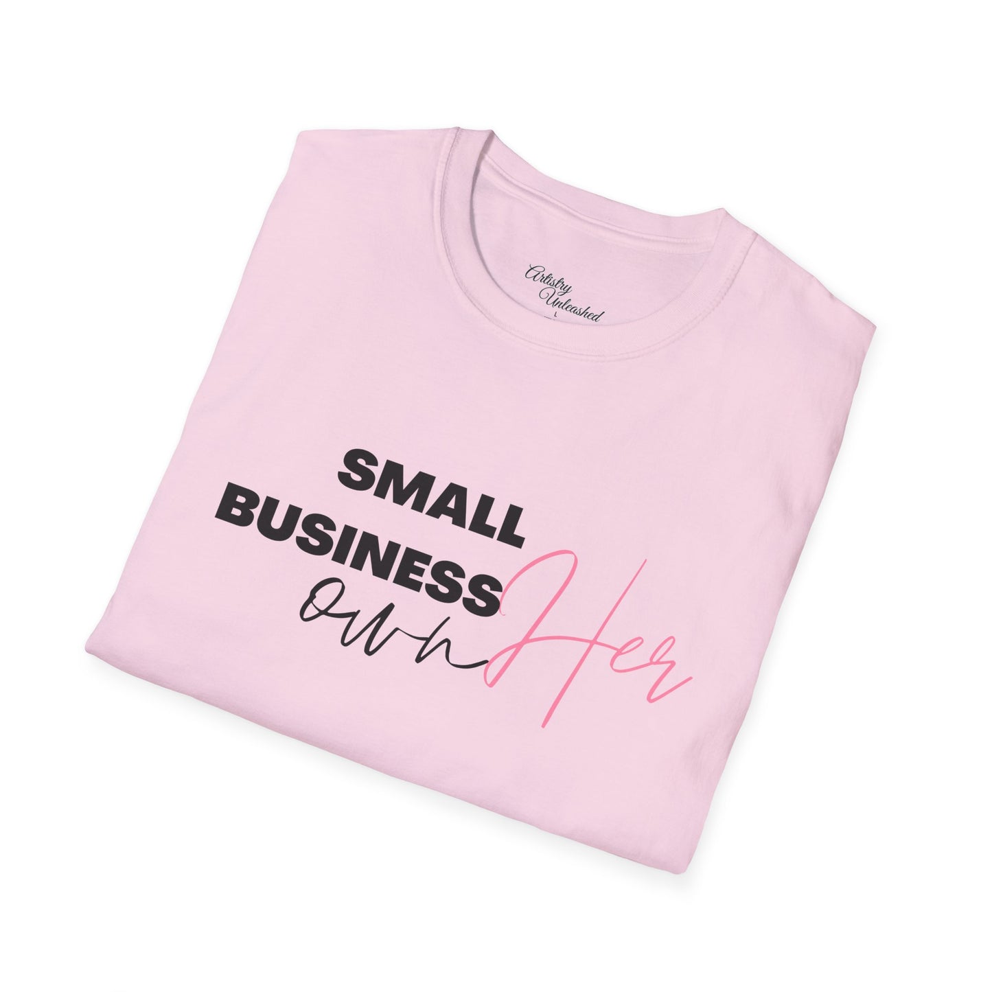 Small Business Manifesting White Unisex Softstyle T-Shirt