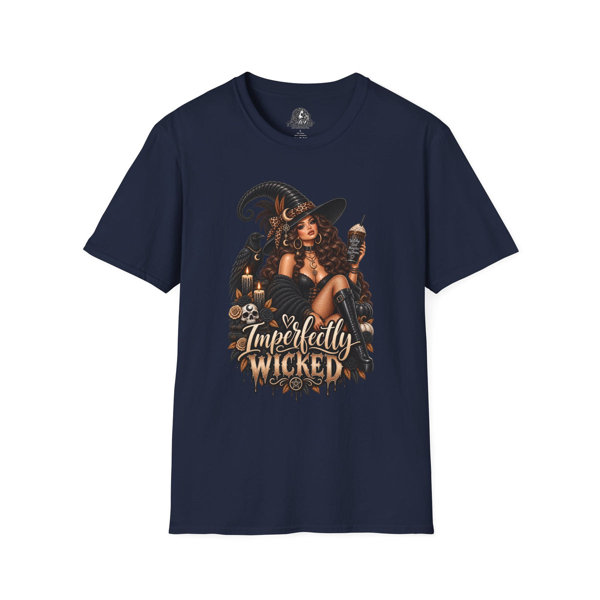 Imperfectly Wicked Halloween | Glam Ghost Design | Unisex Softstyle T-Shirt