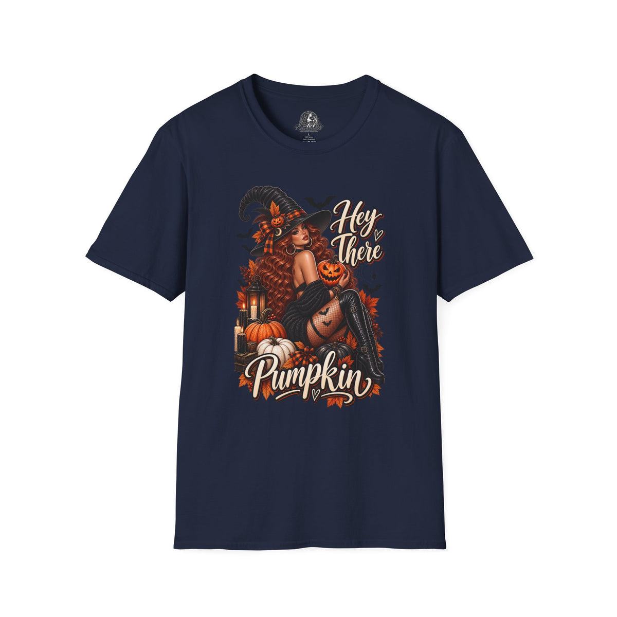 Hey There Pumpkin Halloween | Glam Ghost Design | Unisex Softstyle T-Shirt