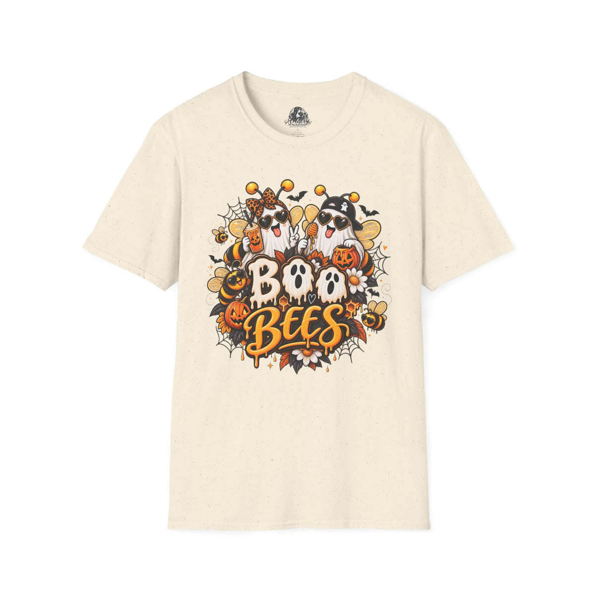 Boo Bees Halloween | Glam Ghost Design | Unisex Softstyle T-Shirt