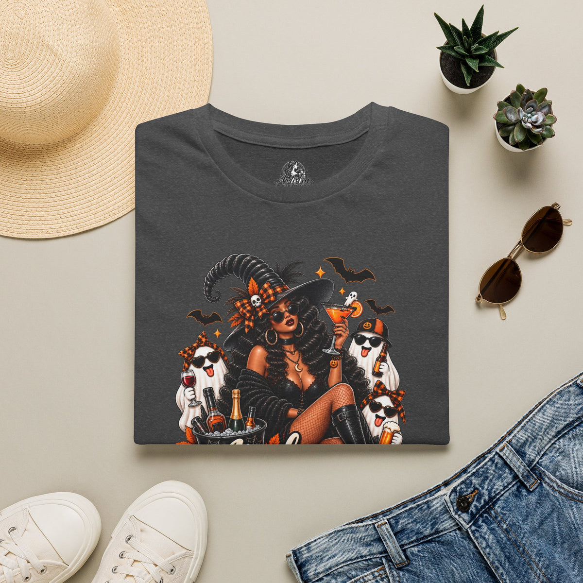 Here for the Boos Halloween | Glam Ghost Design | Unisex Softstyle T-Shirt