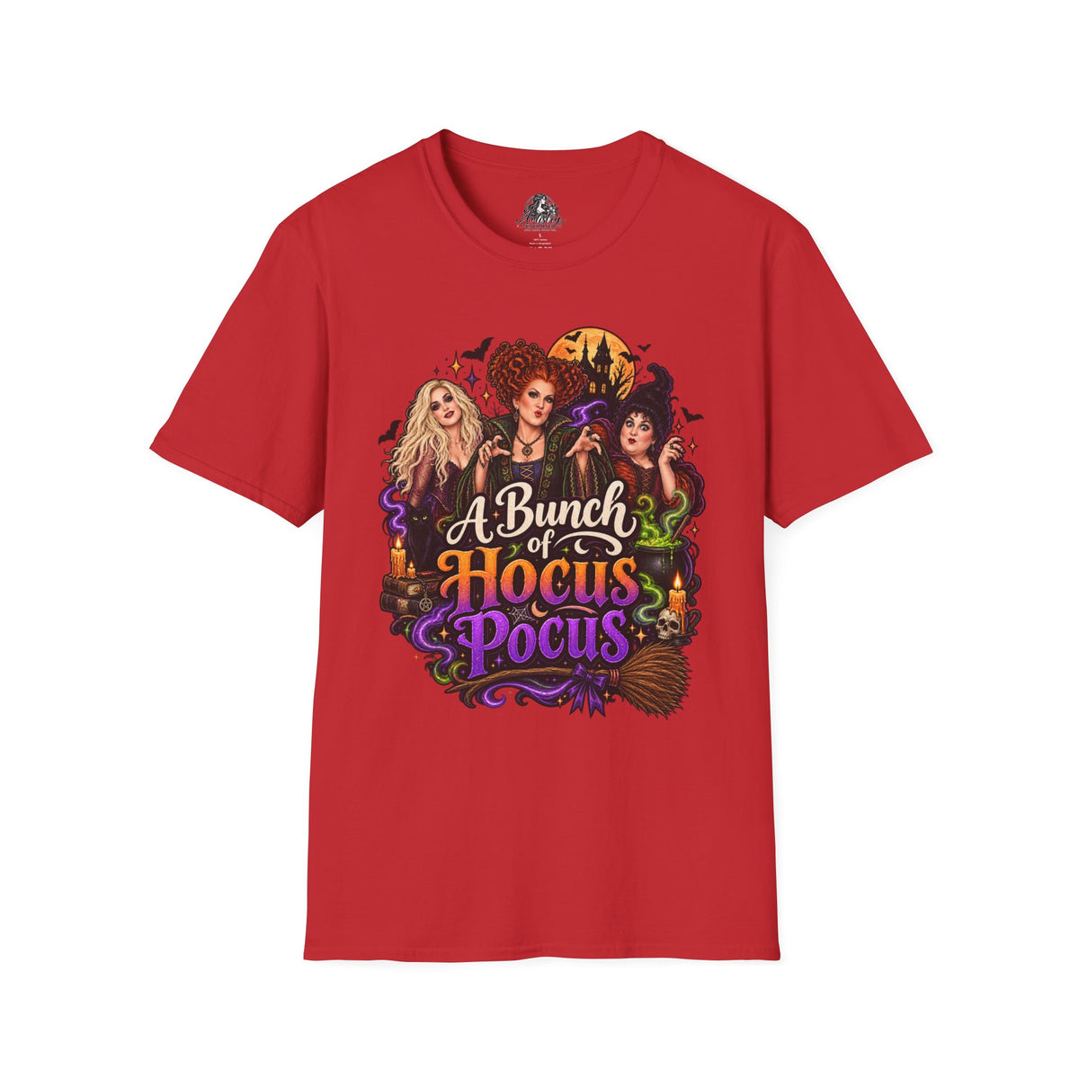 Bunch of Hocus Pocus Halloween | Glam Ghost Design | Unisex Softstyle T-Shirt