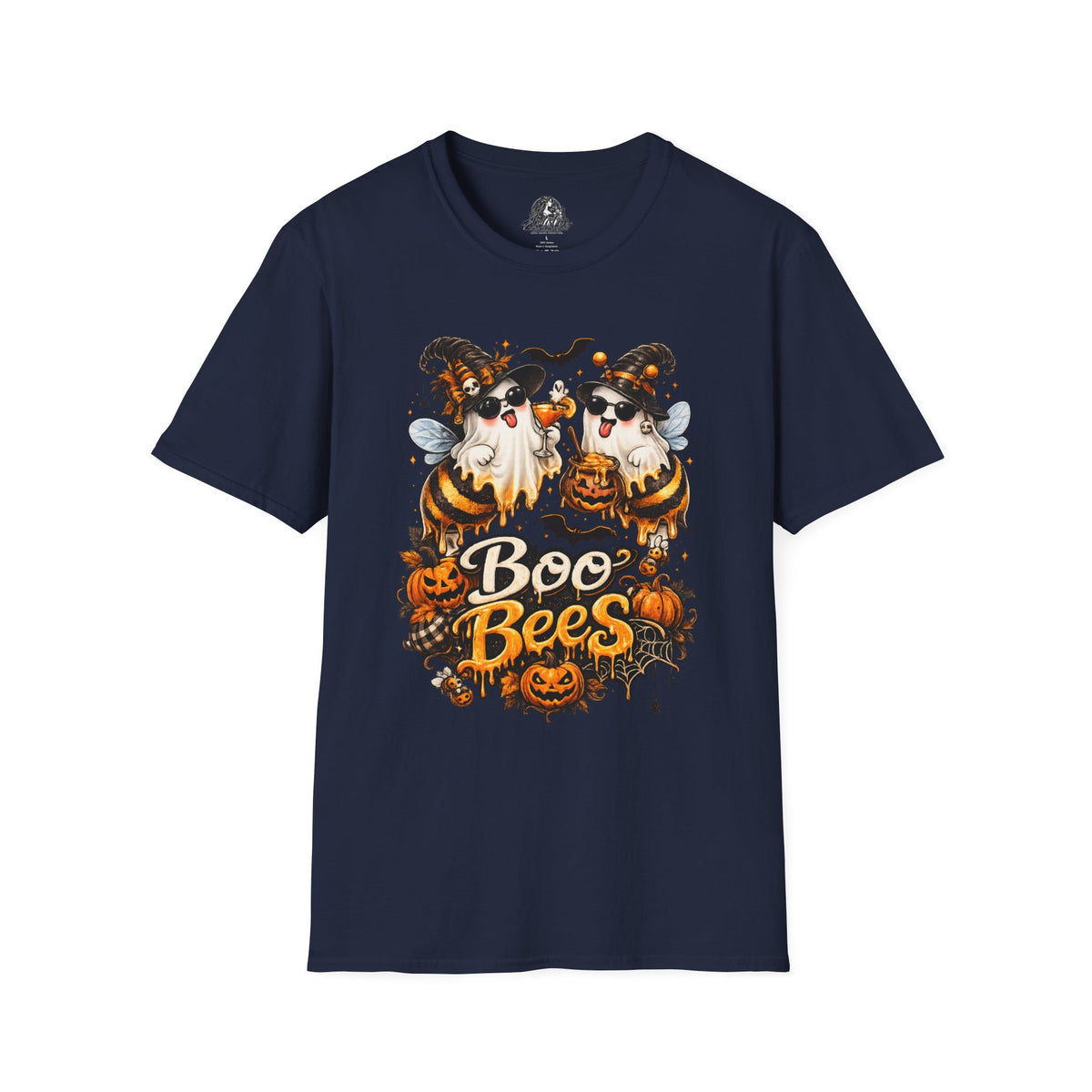 Boo Bees Halloween | Glam Ghost Design | Unisex Softstyle T-Shirt