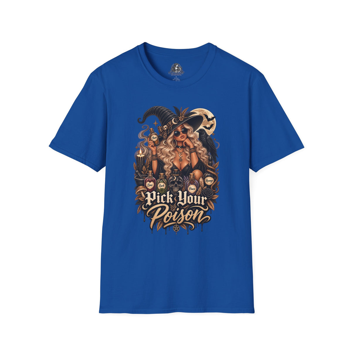 Pick Your Poison Halloween | Glam Ghost Design | Unisex Softstyle T-Shirt