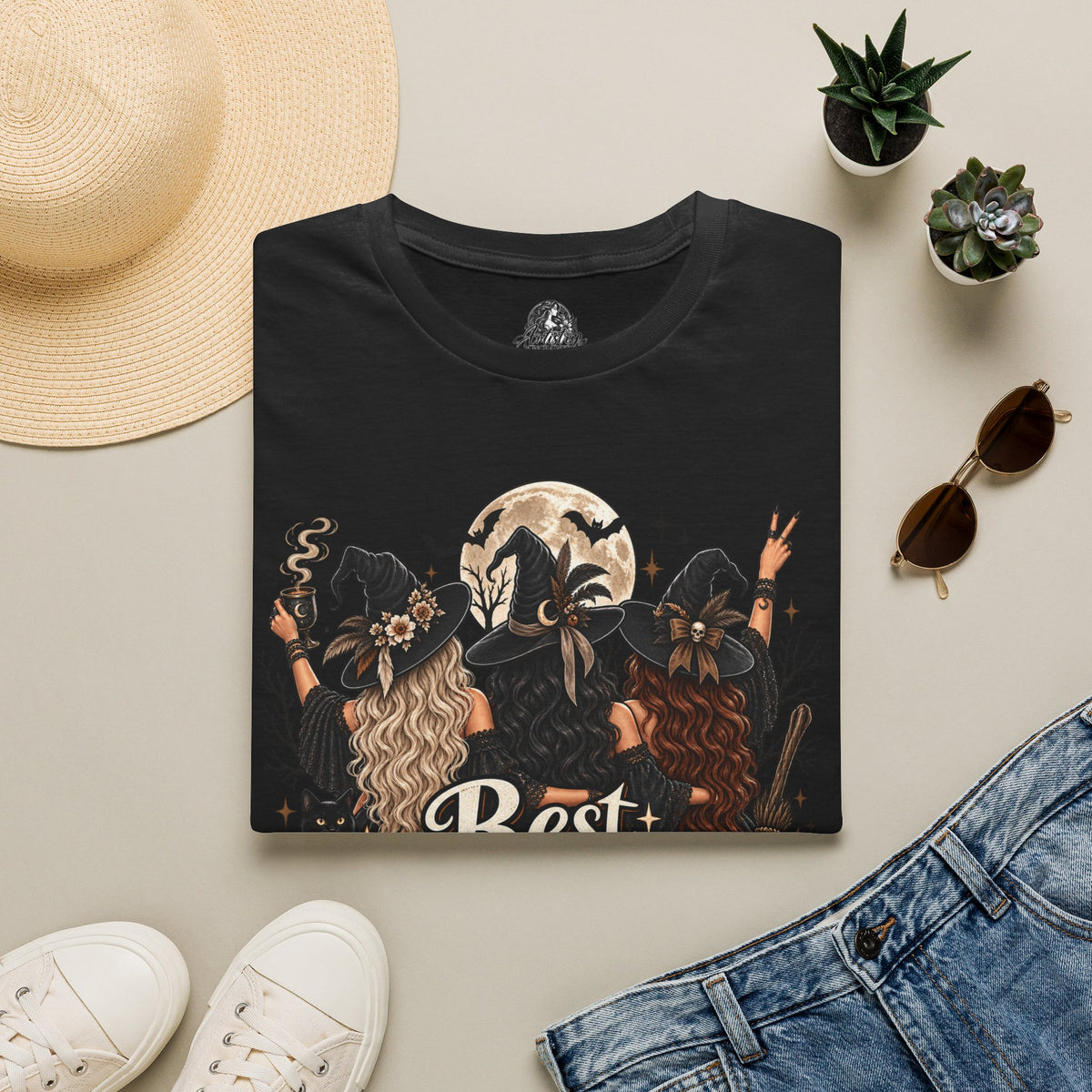 Best Witches Halloween | Glam Ghost Design | Unisex Softstyle T-Shirt