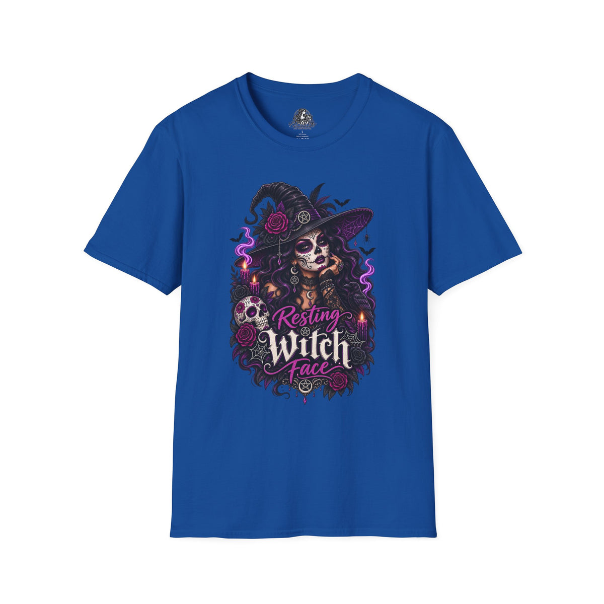 Resting Witch Face Halloween | Glam Ghost Design | Unisex Softstyle T-Shirt