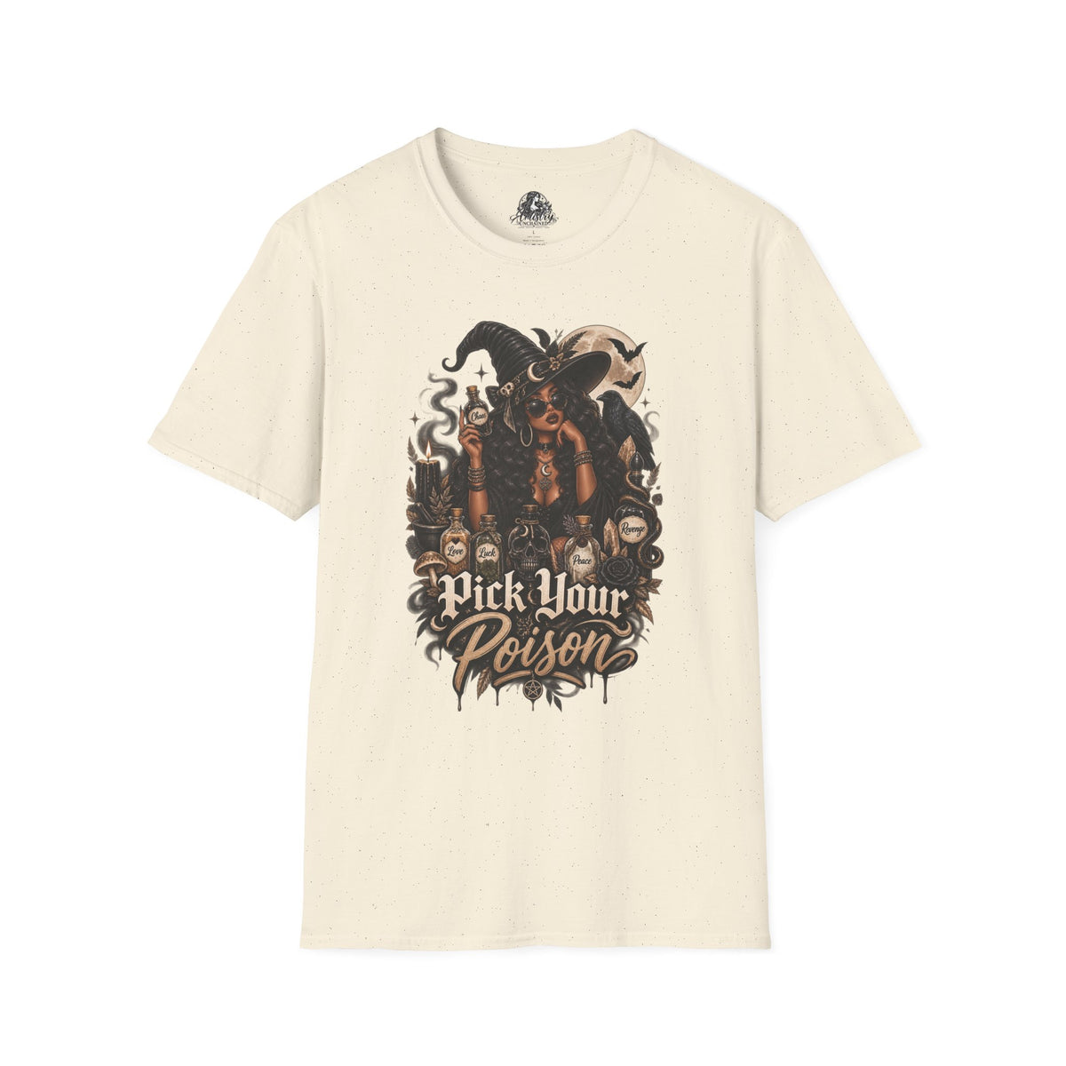 Pick Your Poison Halloween | Glam Ghost Design | Unisex Softstyle T-Shirt